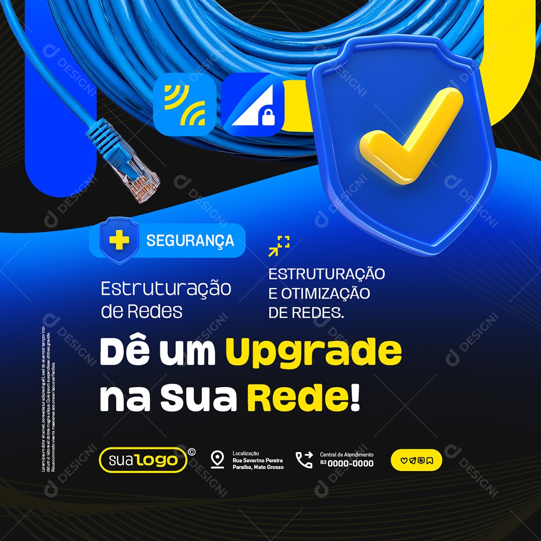 Estruturação de Redes Dê um Upgrade na Sua Rede Social Media PSD Editável