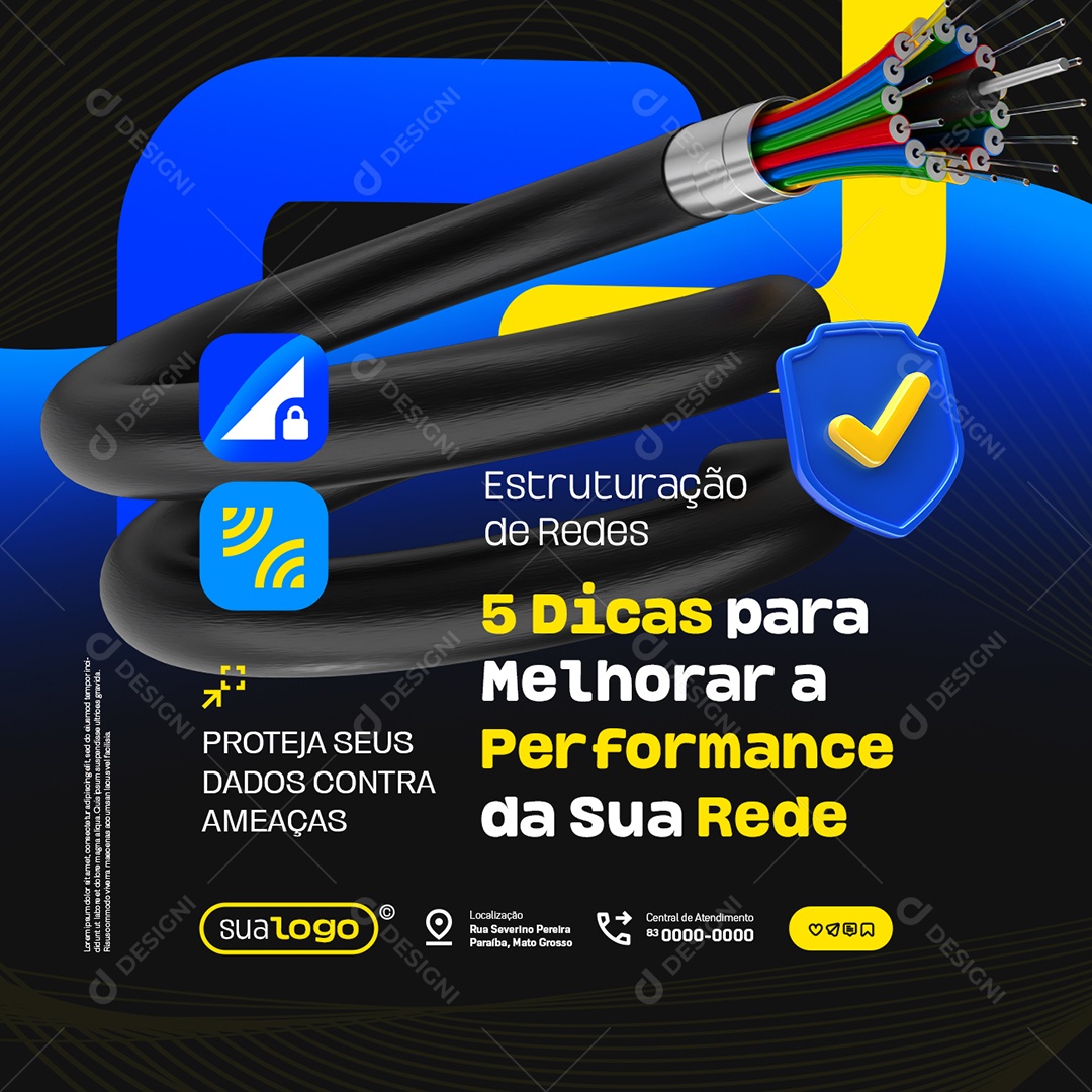 Estruturação de Redes 5 Dicas para Melhorar a Perfomance Social Media PSD Editável