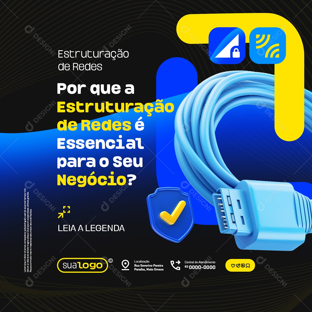 Estruturação de Redes é Essencial Para o Seu Negócio Social Media PSD Editável