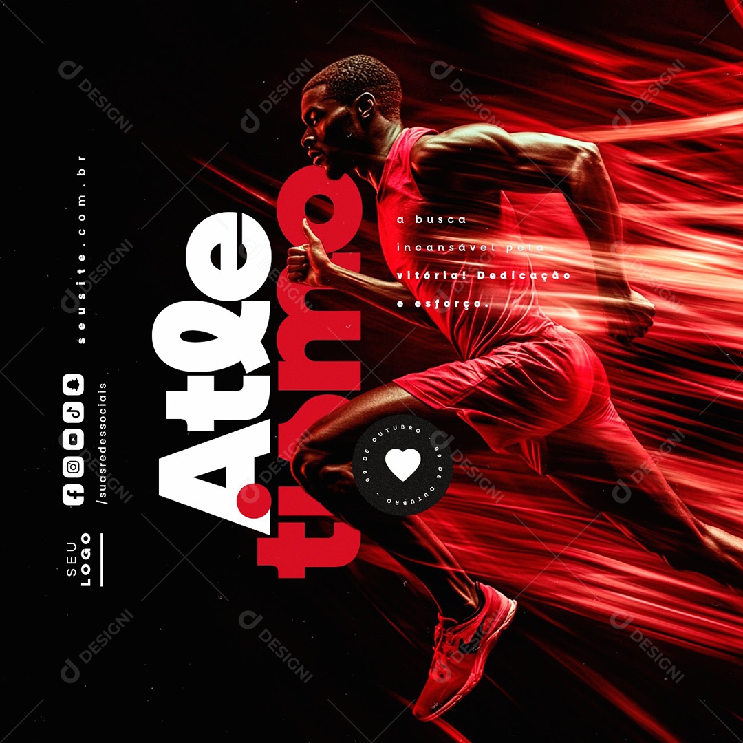 Dia do Atletismo 09 de Outubro Social Media PSD Editável