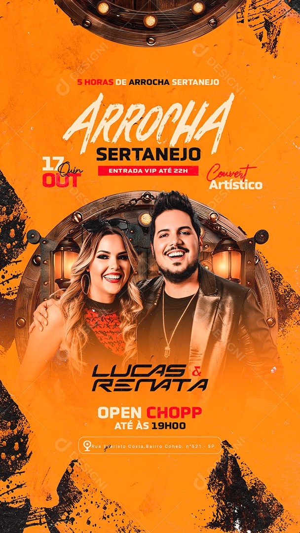 Story Flyer Arrocha Sertanejo Social Media PSD Editável