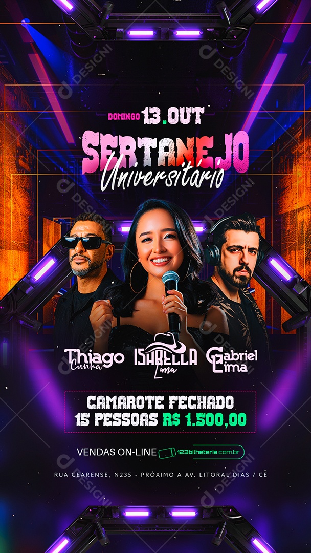 Story Flyer Sertanejo Universitário Social Media PSD Editável
