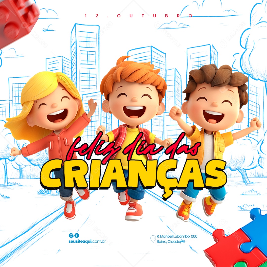 Childrens Day October 12 Social Media PSD Editable