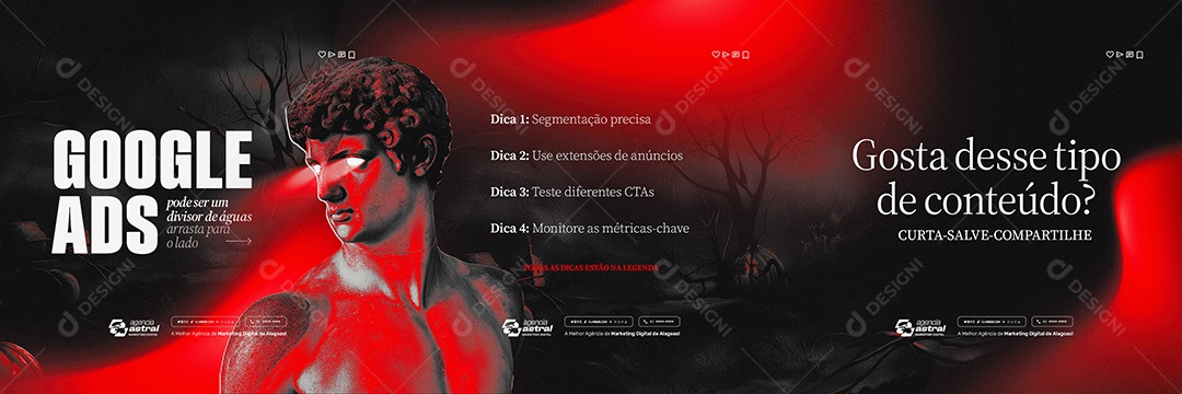 Carrossel Marketing Digital Google ADS Social Media PSD Editável