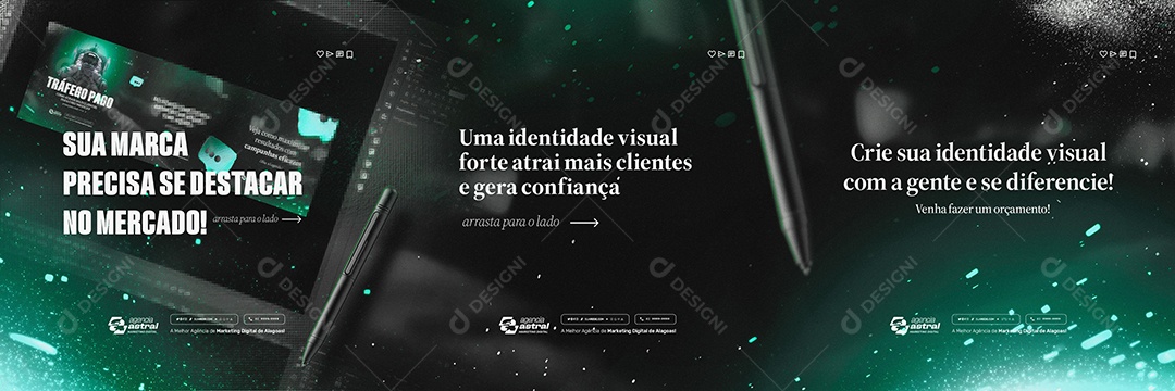 Carrossel Marketing Digital Sua Marca Precisa Se Destacar Social Media PSD Editável