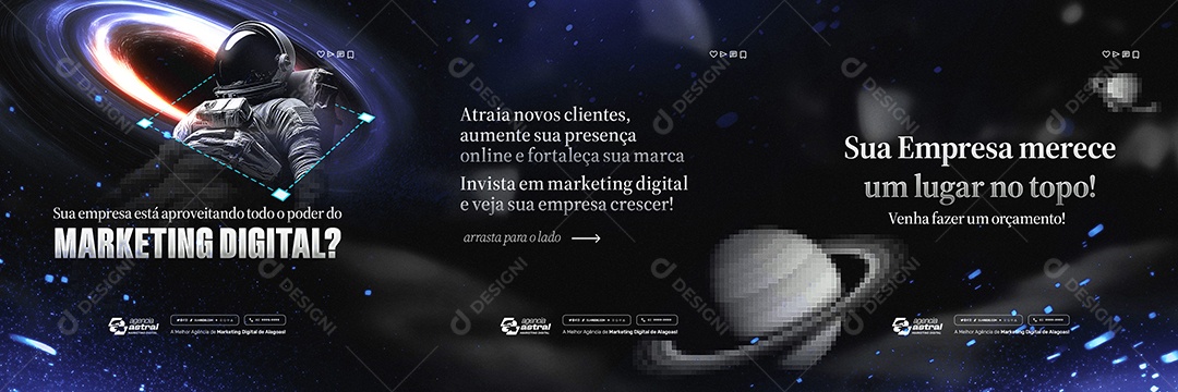 Carrossel Marketing Digital Sua Empresa Merece Social Media PSD Editável