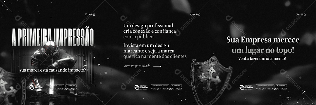 Carrossel Marketing Digital Sua Empresa Merece um Lugar no Topo Social Media PSD Editável