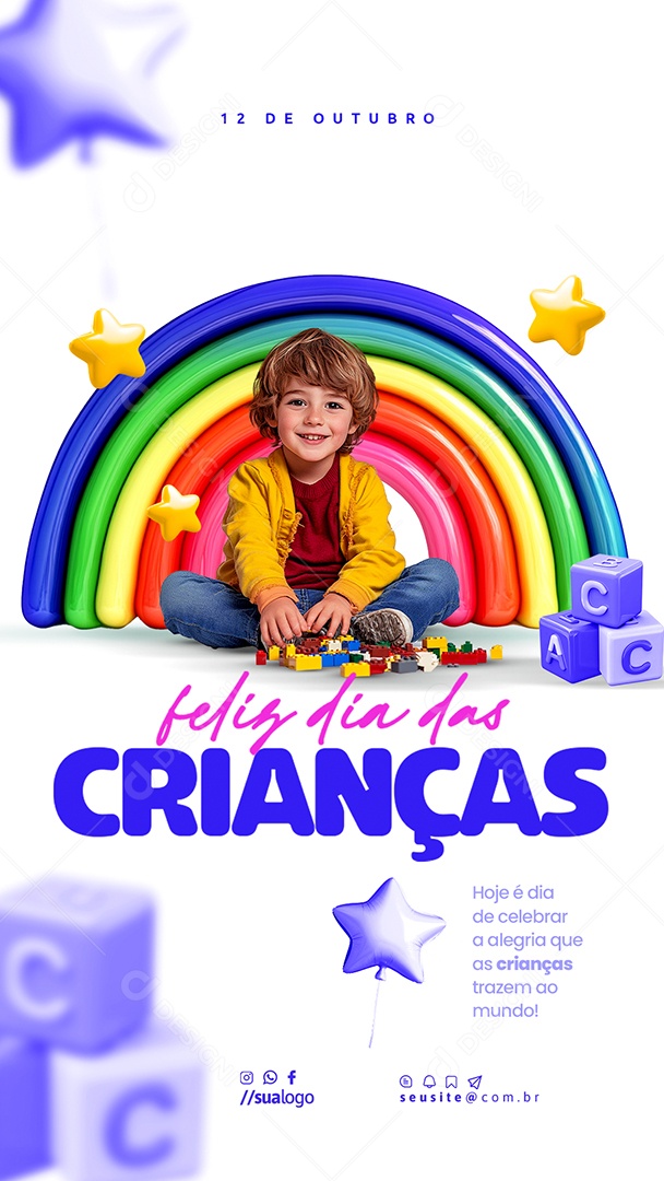 Story Dia Das Crianças 12 de Outubro Social Media PSD Editável