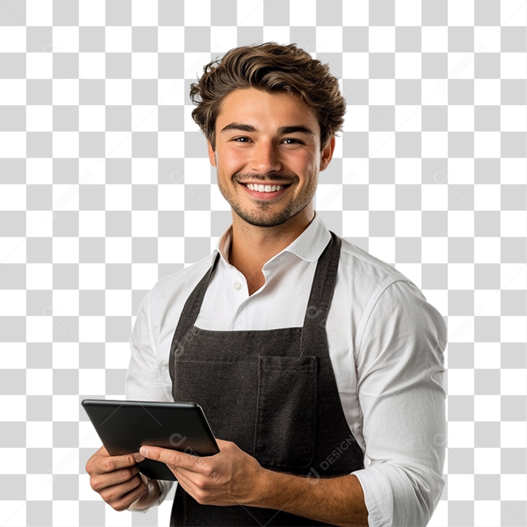 Garçom Festas PNG Transparente