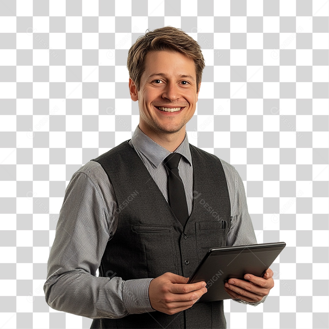 Garçom Festas PNG Transparente