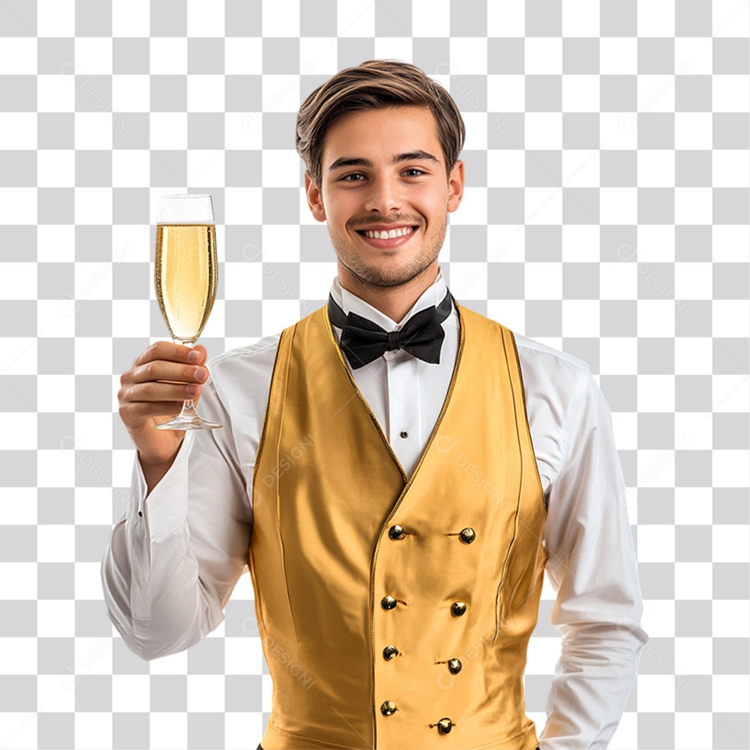 Garçom Festas PNG Transparente