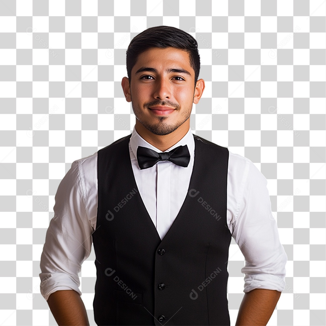 Garçom Festas PNG Transparente