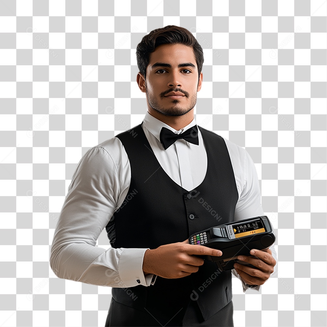 Garçom Festas PNG Transparente