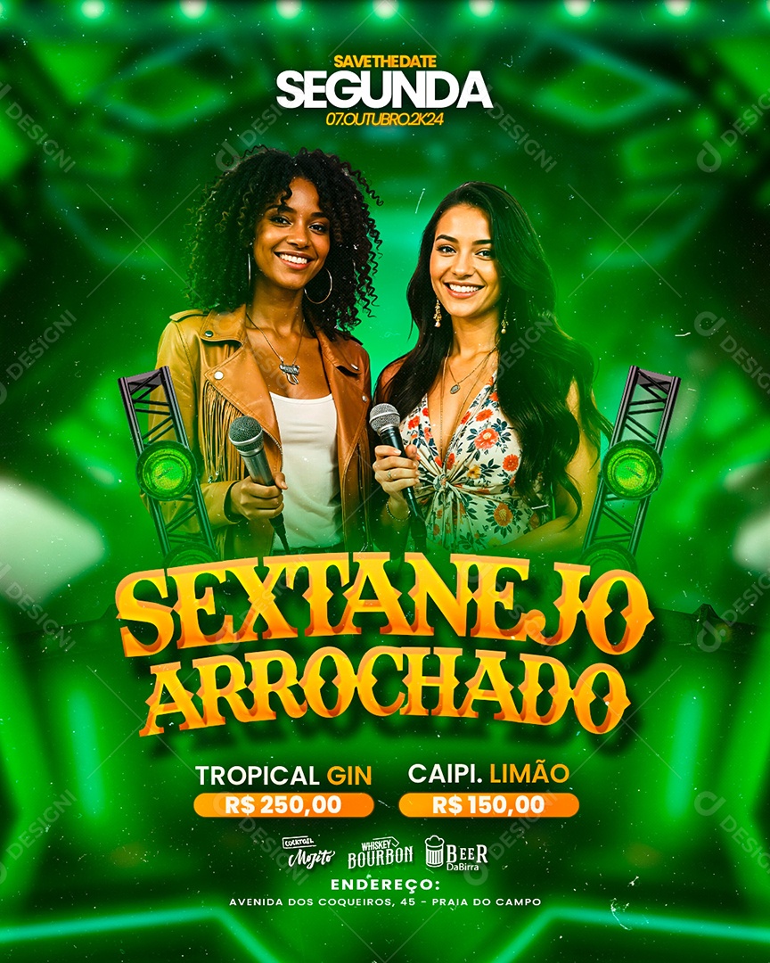 Flyer Sextanejo Arrochado Social Media PSD Editável