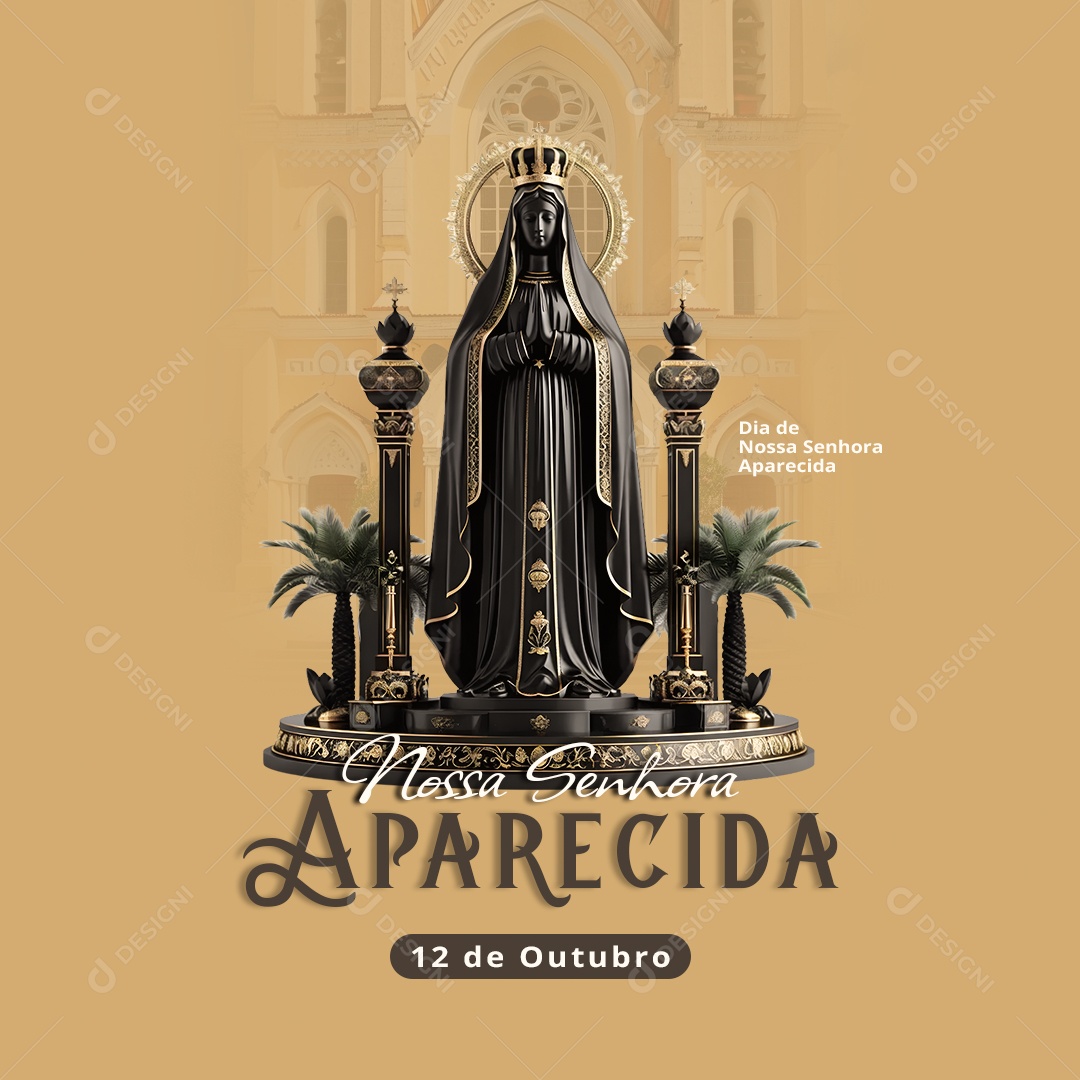 Dia De Nossa Senhora Aparecida 12 De Outubro Social Media PSD Editável