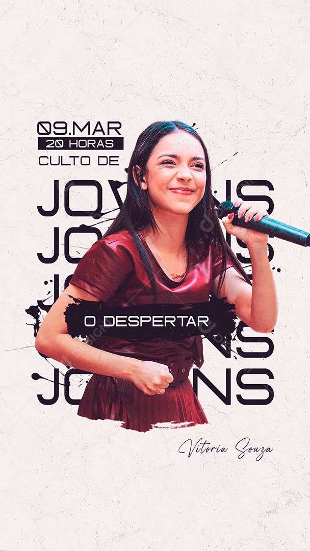 Story Flyer Gospel Jovens O Despertar Social Media PSD Editável