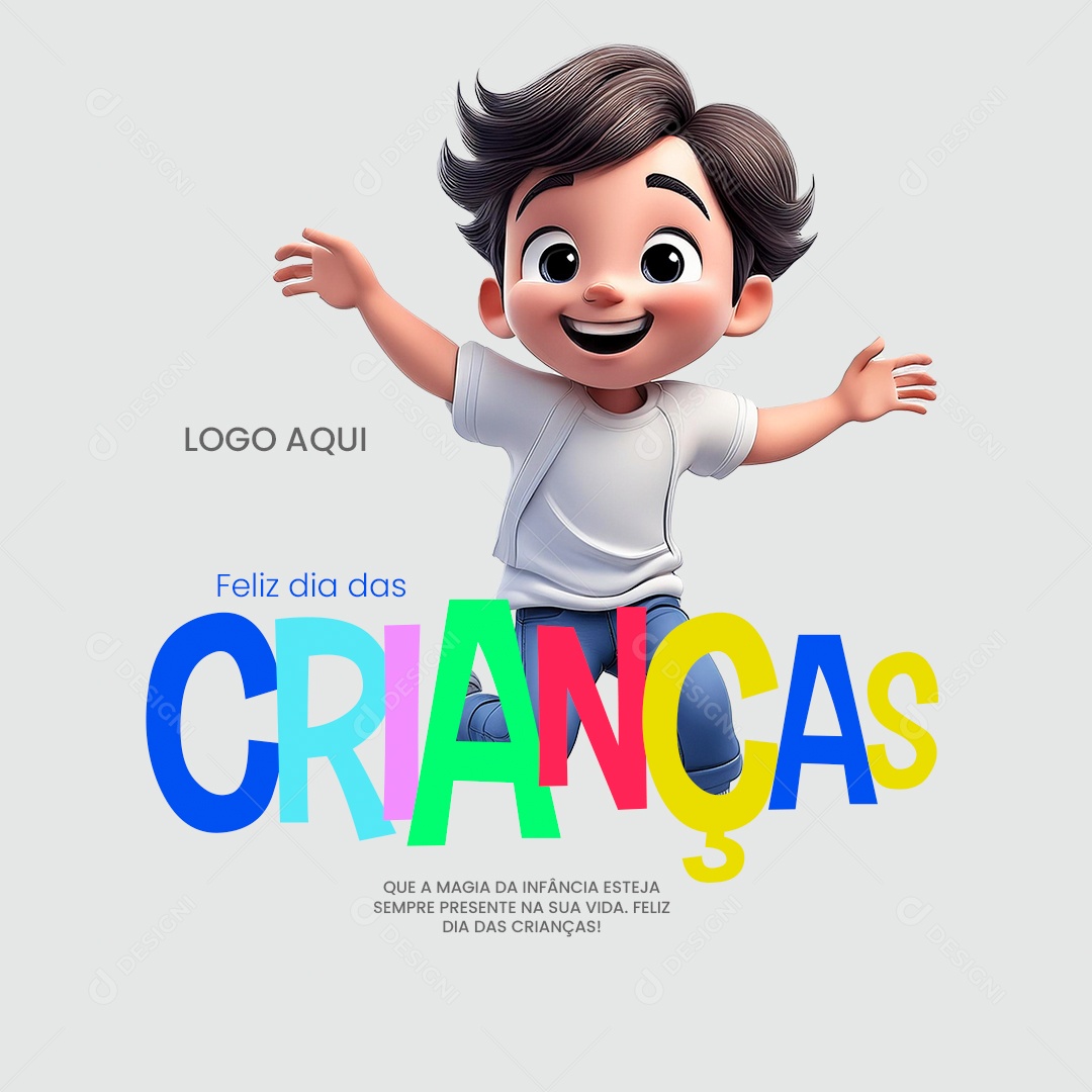Feliz Dia das Crianças 12 de Outubro Social Media Editável