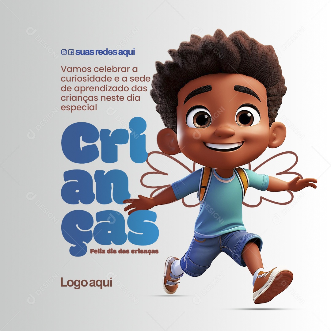 Feliz Dia das Crianças 12 de Outubro Social Media Editável