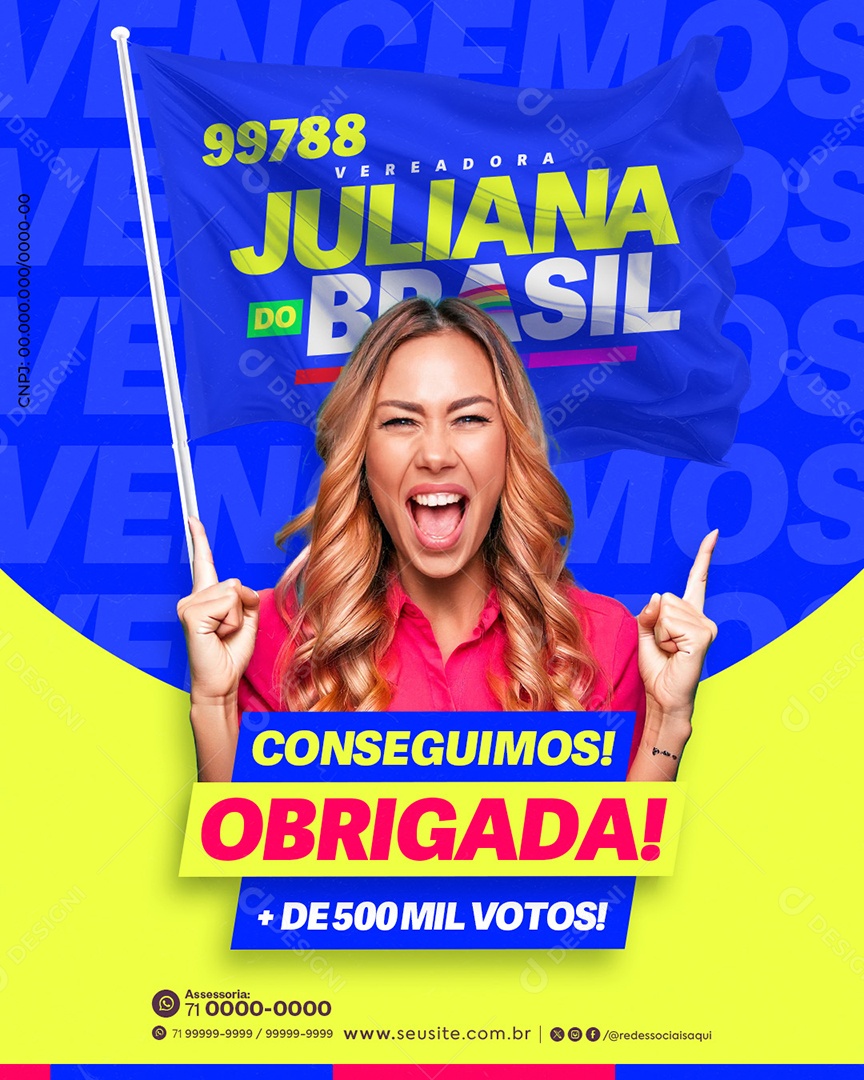 Flyer Política Social Media PSD Editável