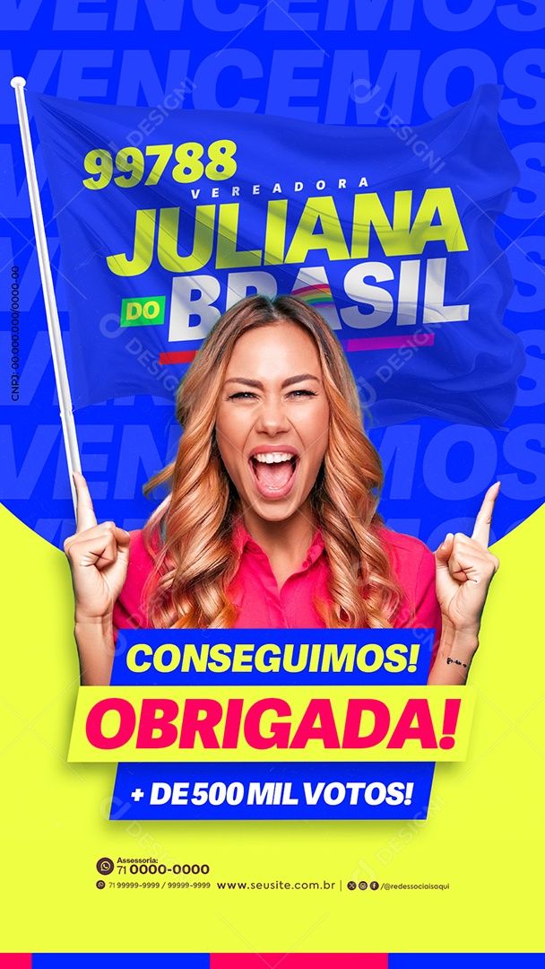 Flyer Política Social Media PSD Editável