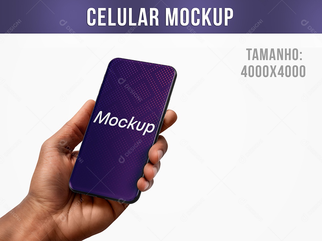 Homem Segurando um Celular Mockup PSD Editável