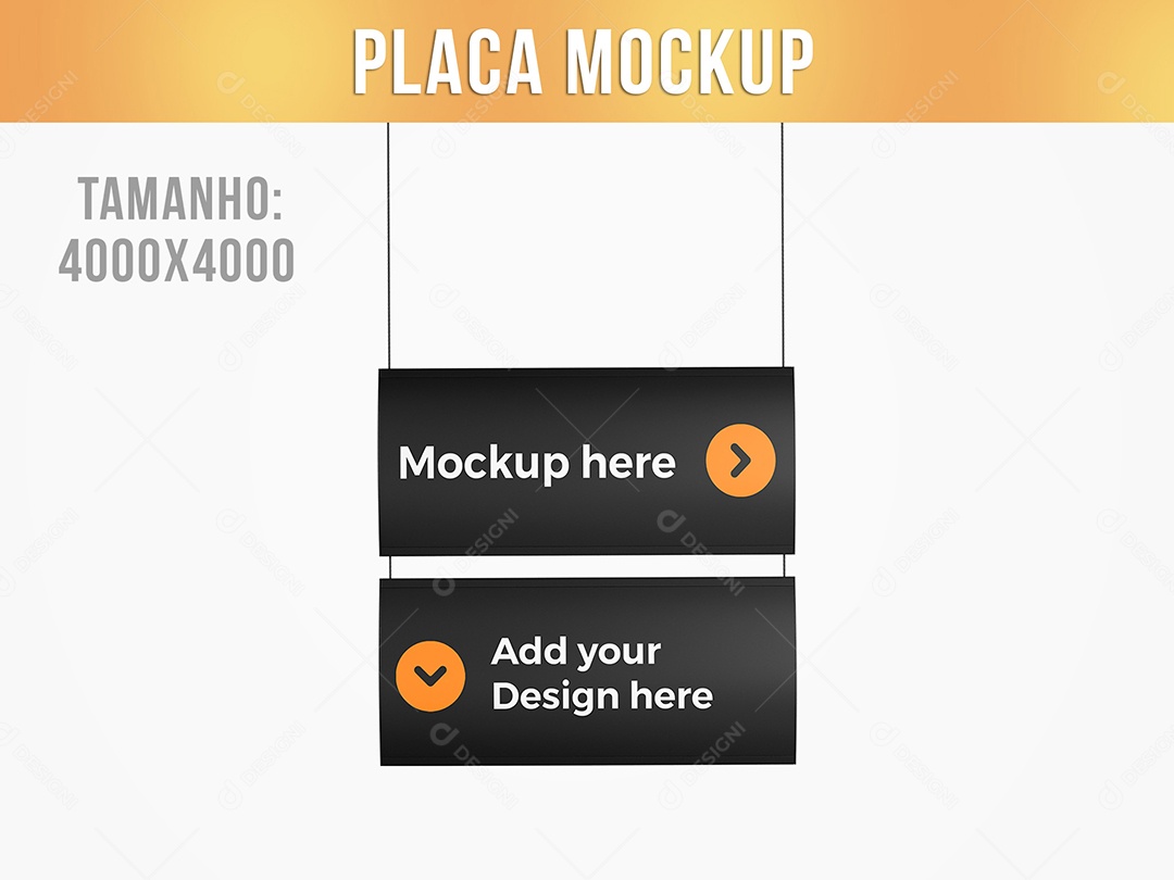 Placa Mockup PSD Editável