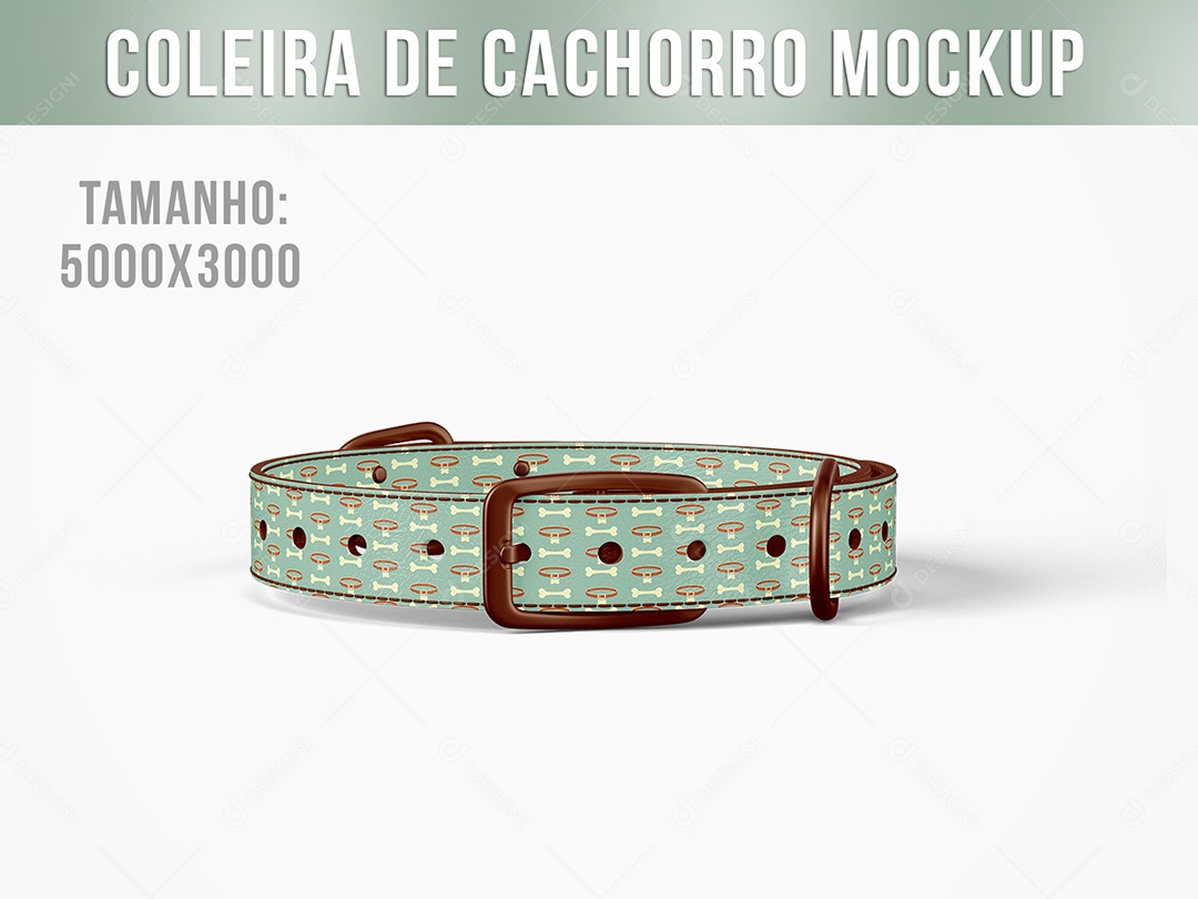 Coleira de Cachorro Mockup PSD Editável