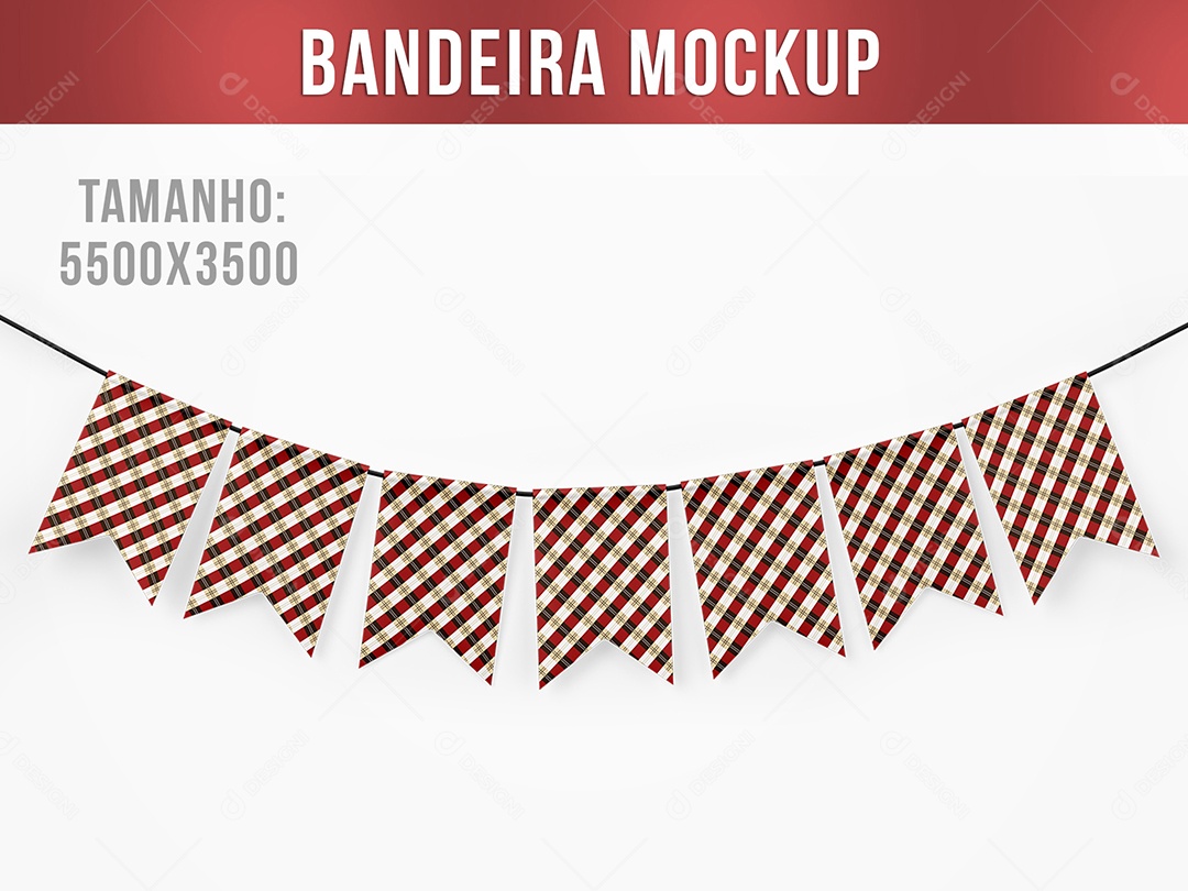 Bandeira Mockup PSD Editável