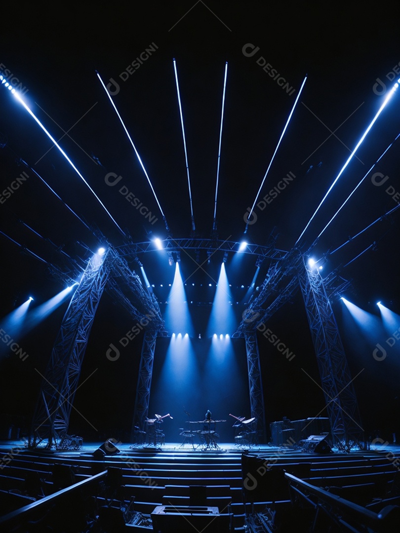 Estrutura de palco moderno