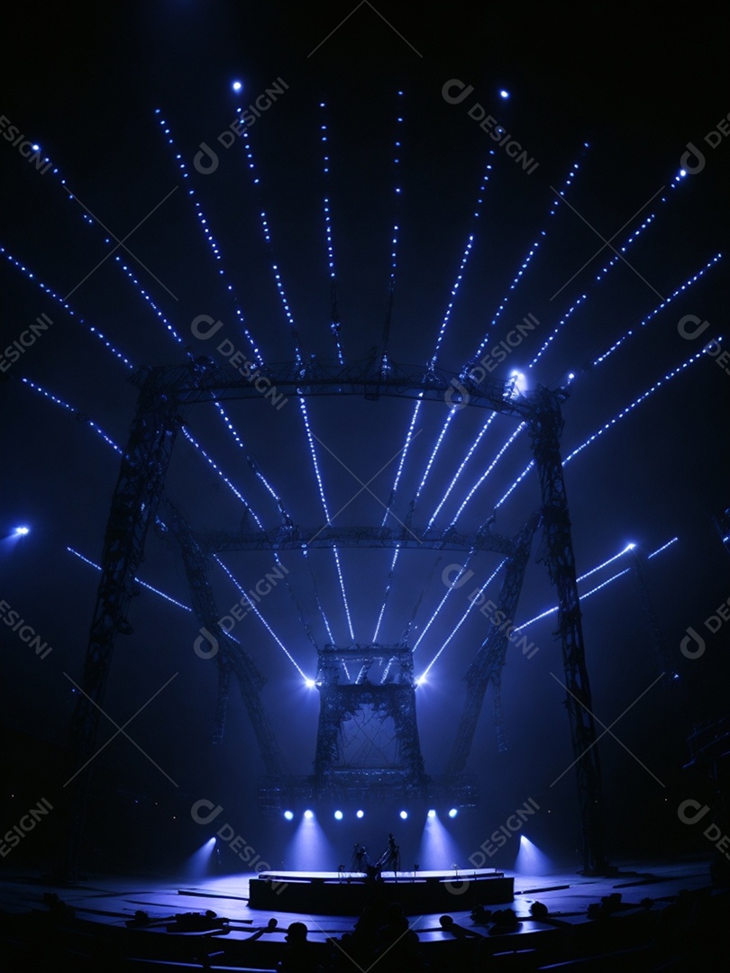 Palco decorado lindo para show