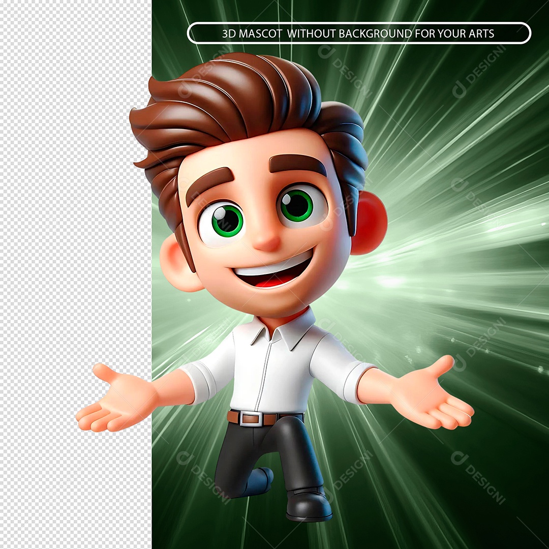 Emoji De Homem Feliz Fazendo Composição PSD.