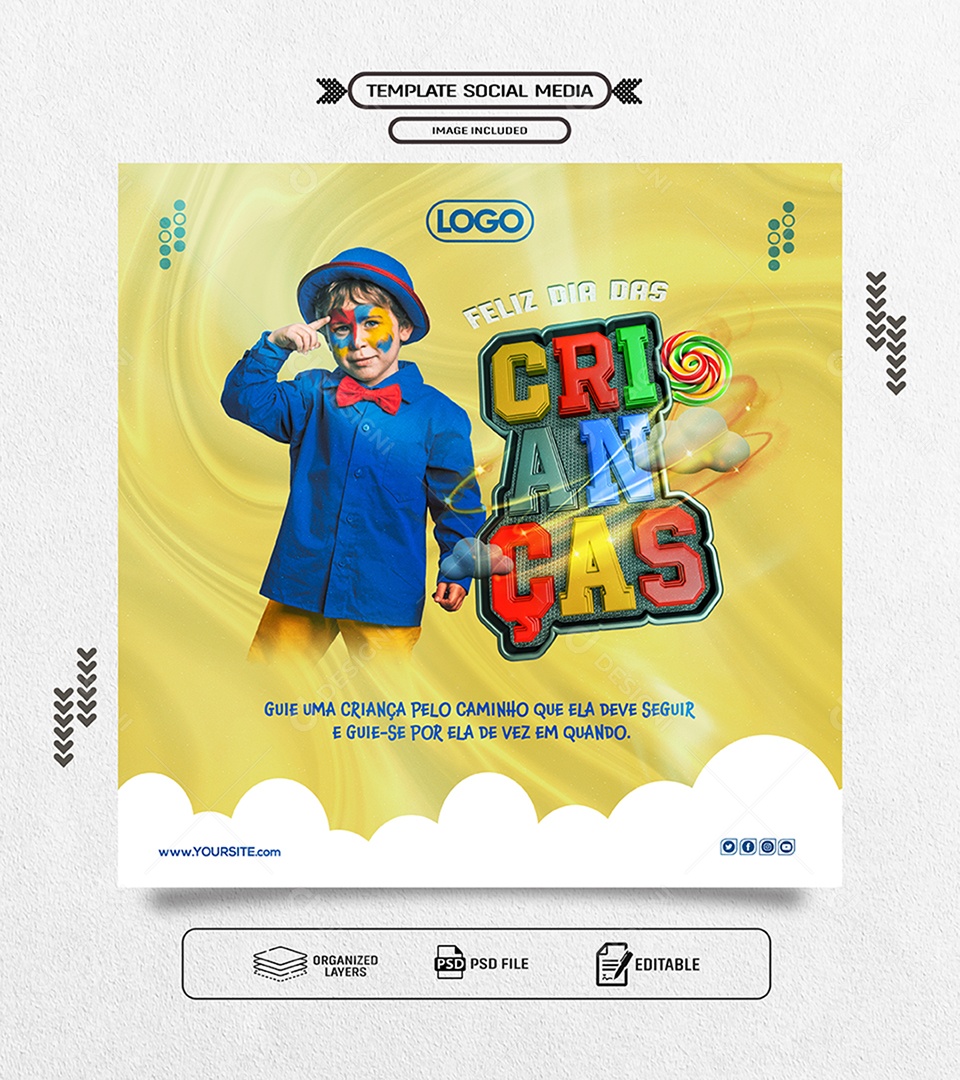 Dia Das Crianças 12 de Outubro Social Media PSD Editável
