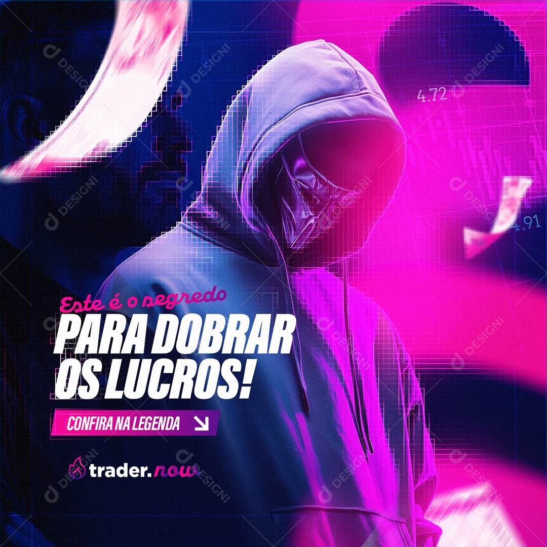 Trader Este é o Segredo para Dobrar os Lucros Social Media PSD Editável