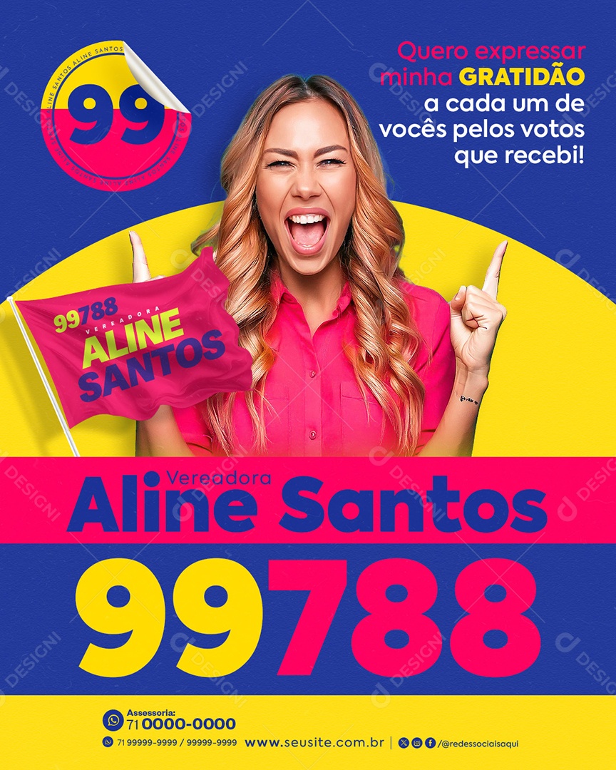 Política Social Media PSD Editável