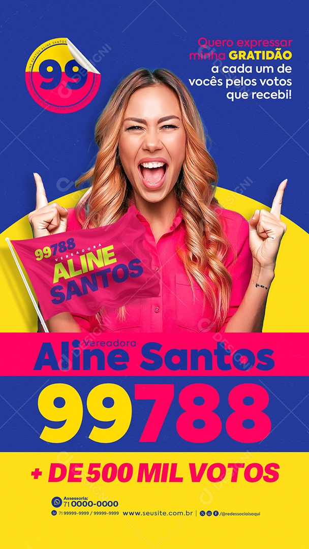 Flyer Eleições Política Social Media PSD Editável