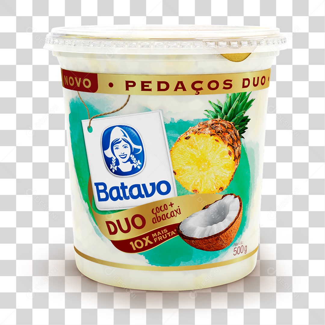 Pedaços abacaxi com coco 500g