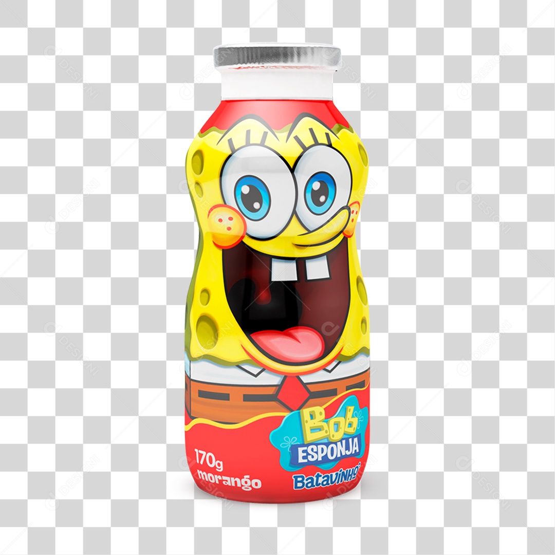 Batavinho Bob Esponja Iorgurte Liquid morango 170G