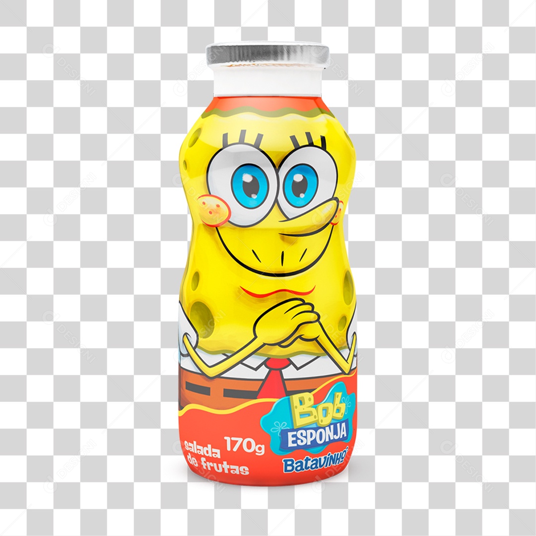 Batavinho Bob Esponja Iorgurte Liquid morango 170G