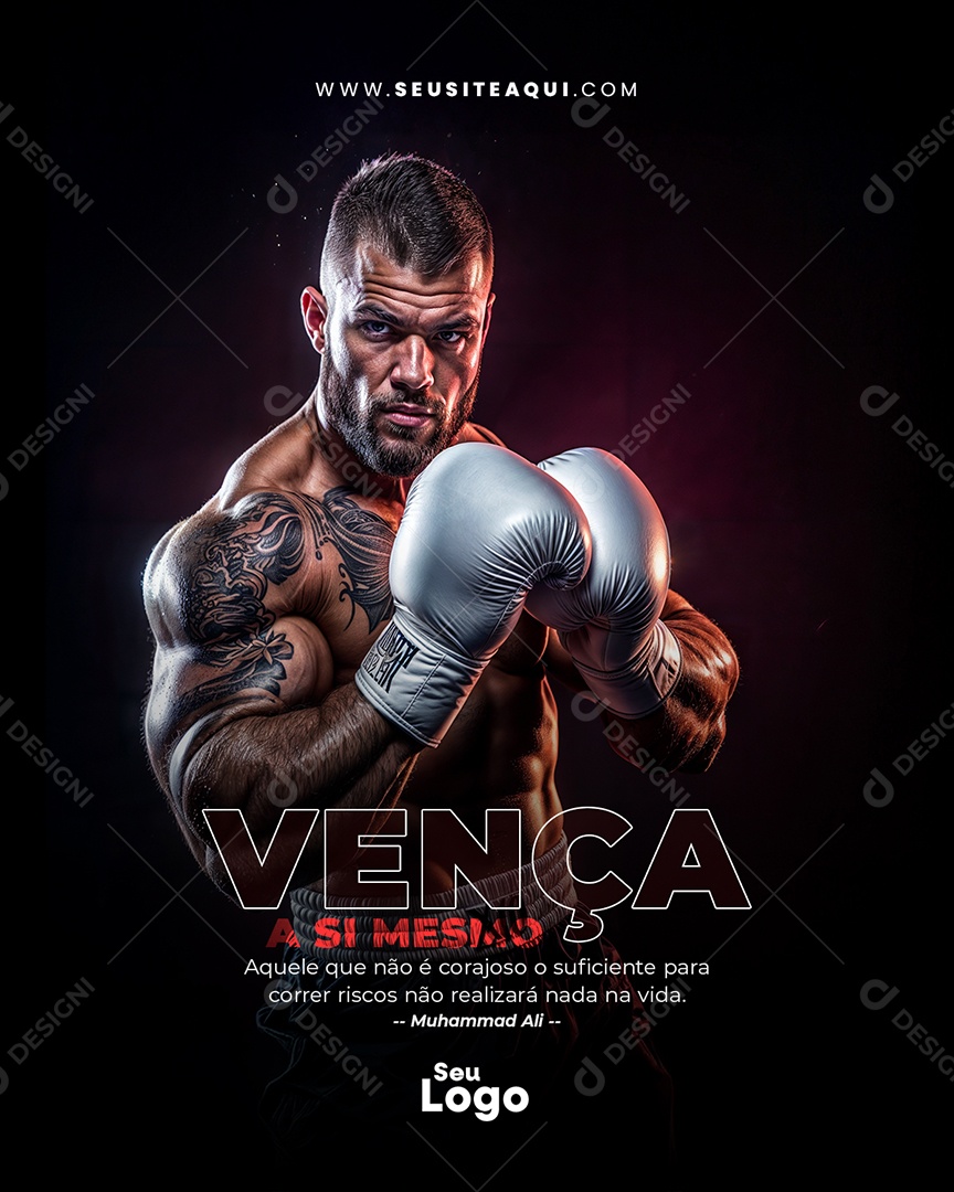 Frases Motivacional Vença Social Media PSD Editável