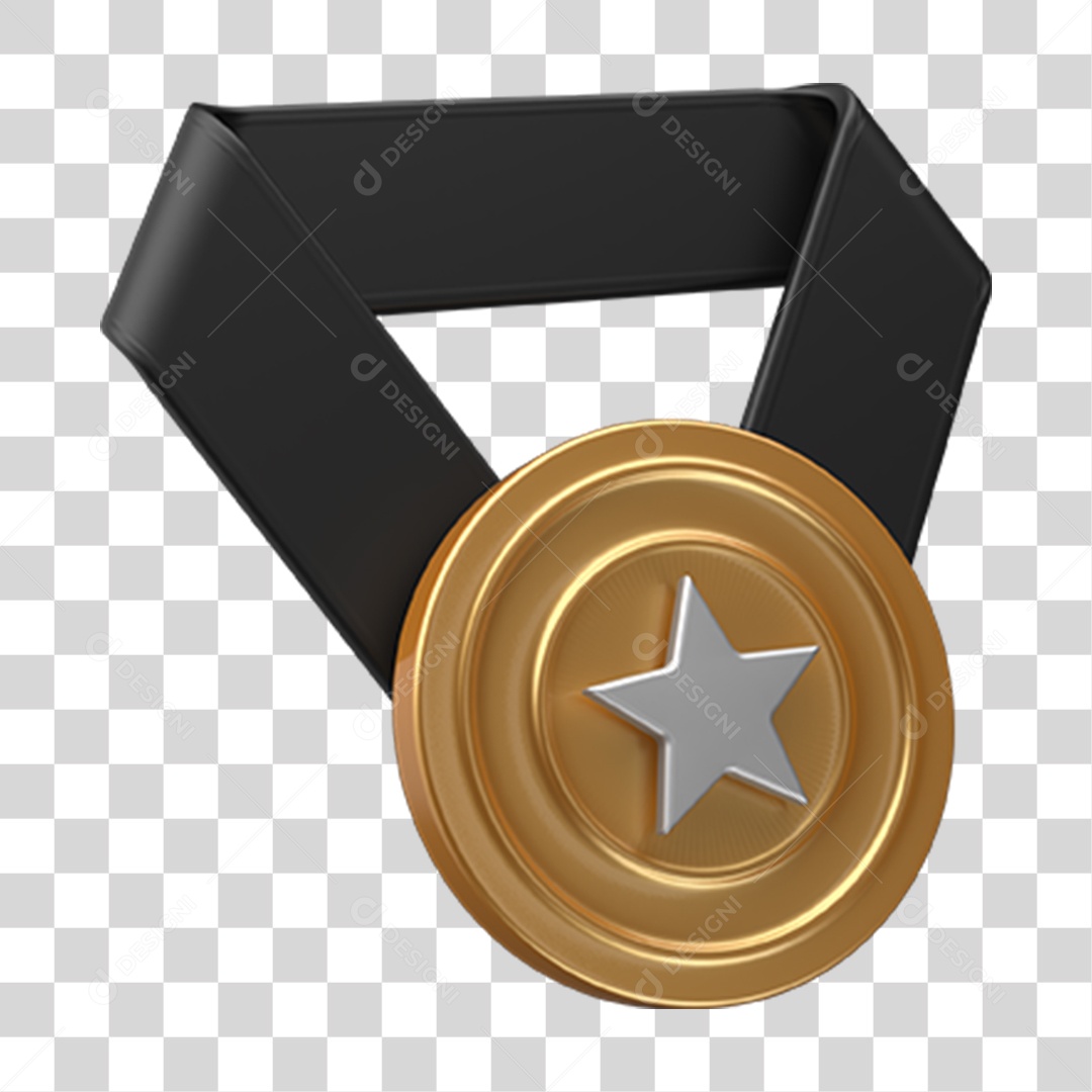 Ícones Medalha Ouro Fita PNG Transparente