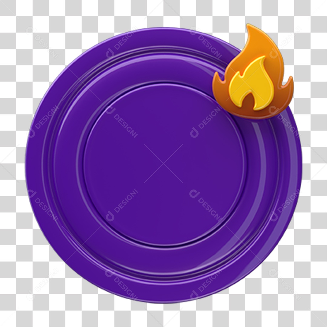 Ícone Placa com Chama PNG Transparente
