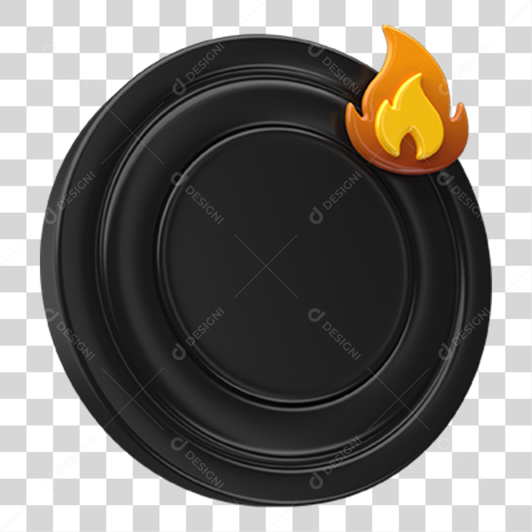 Ícone Placa com Chama PNG Transparente