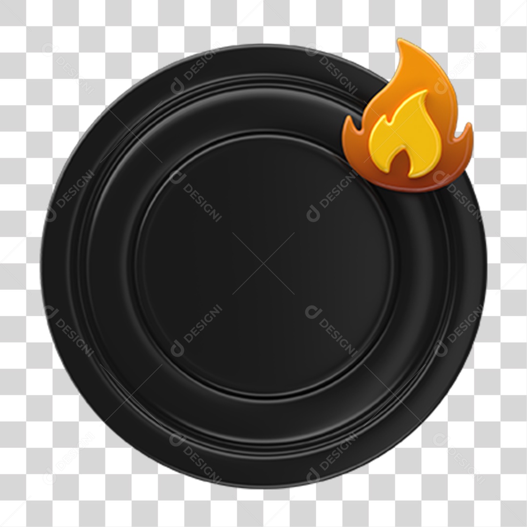 Ícone Placa com Chama PNG Transparente