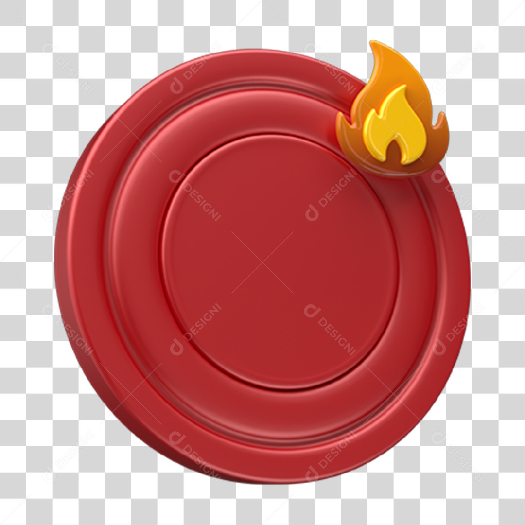 Ícone Placa com Chama PNG Transparente