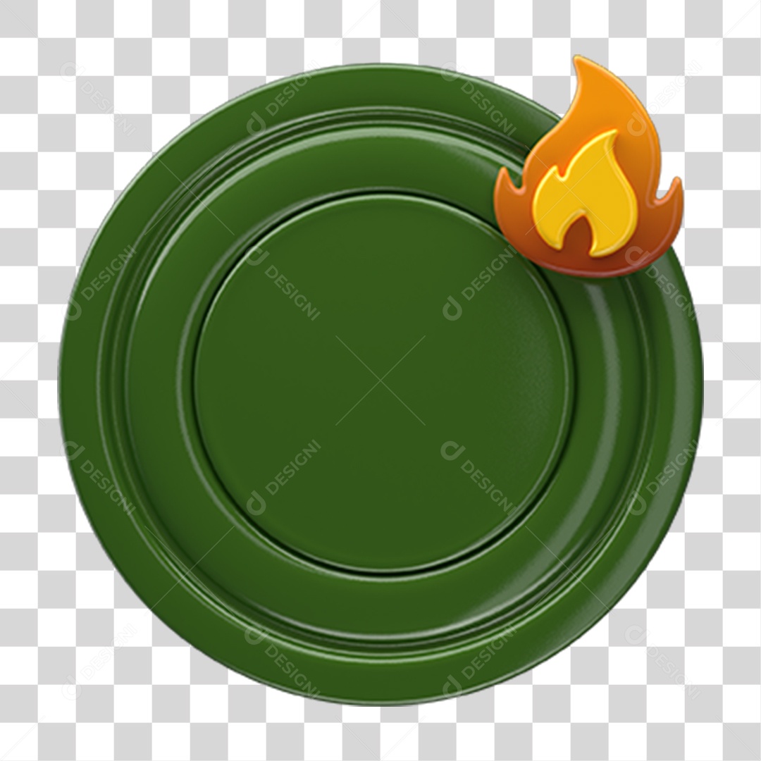 Ícone Placa com Chama PNG Transparente