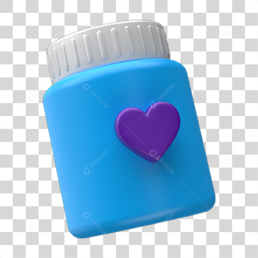 Ícone Pote com Coração PNG Transparente