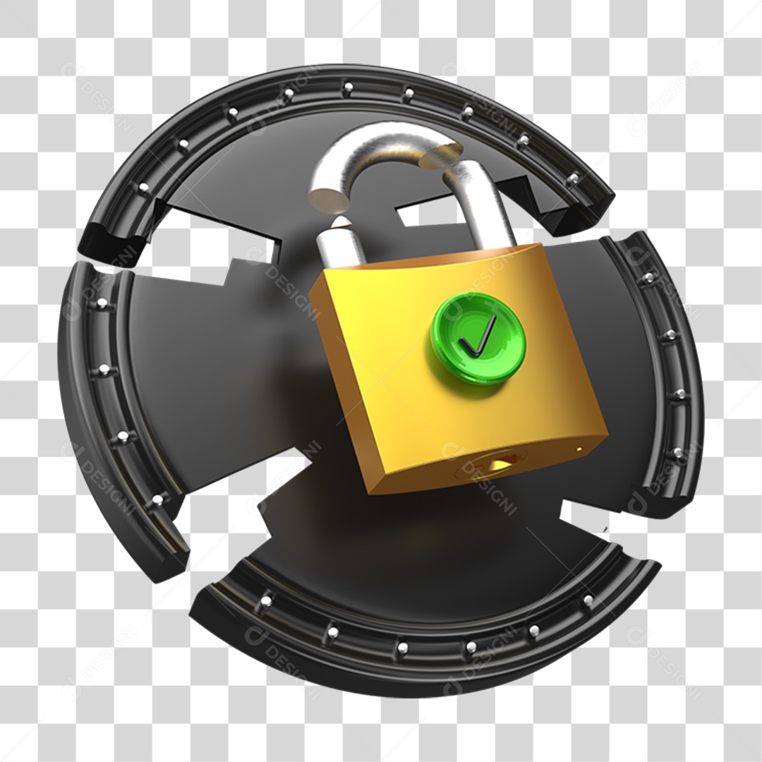 Ícones Cadeado Metal Quebrado PNG Transparente