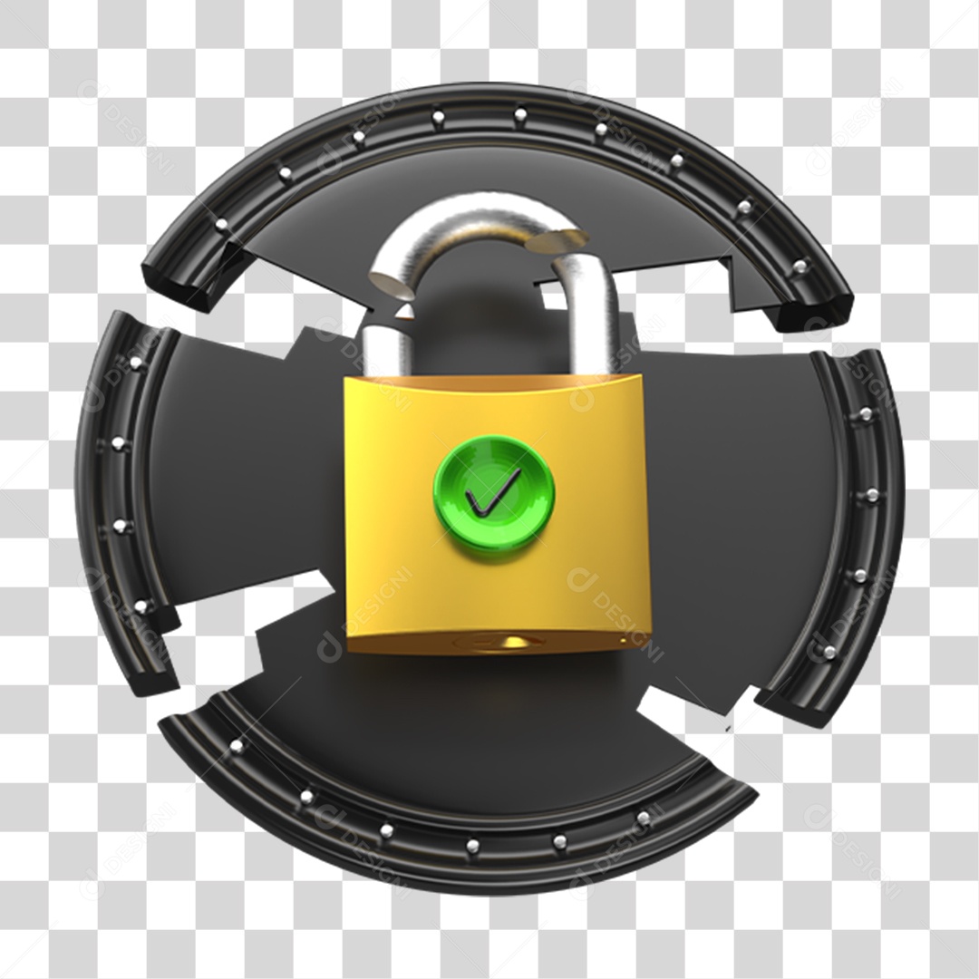 Ícones Cadeado Metal Quebrado PNG Transparente