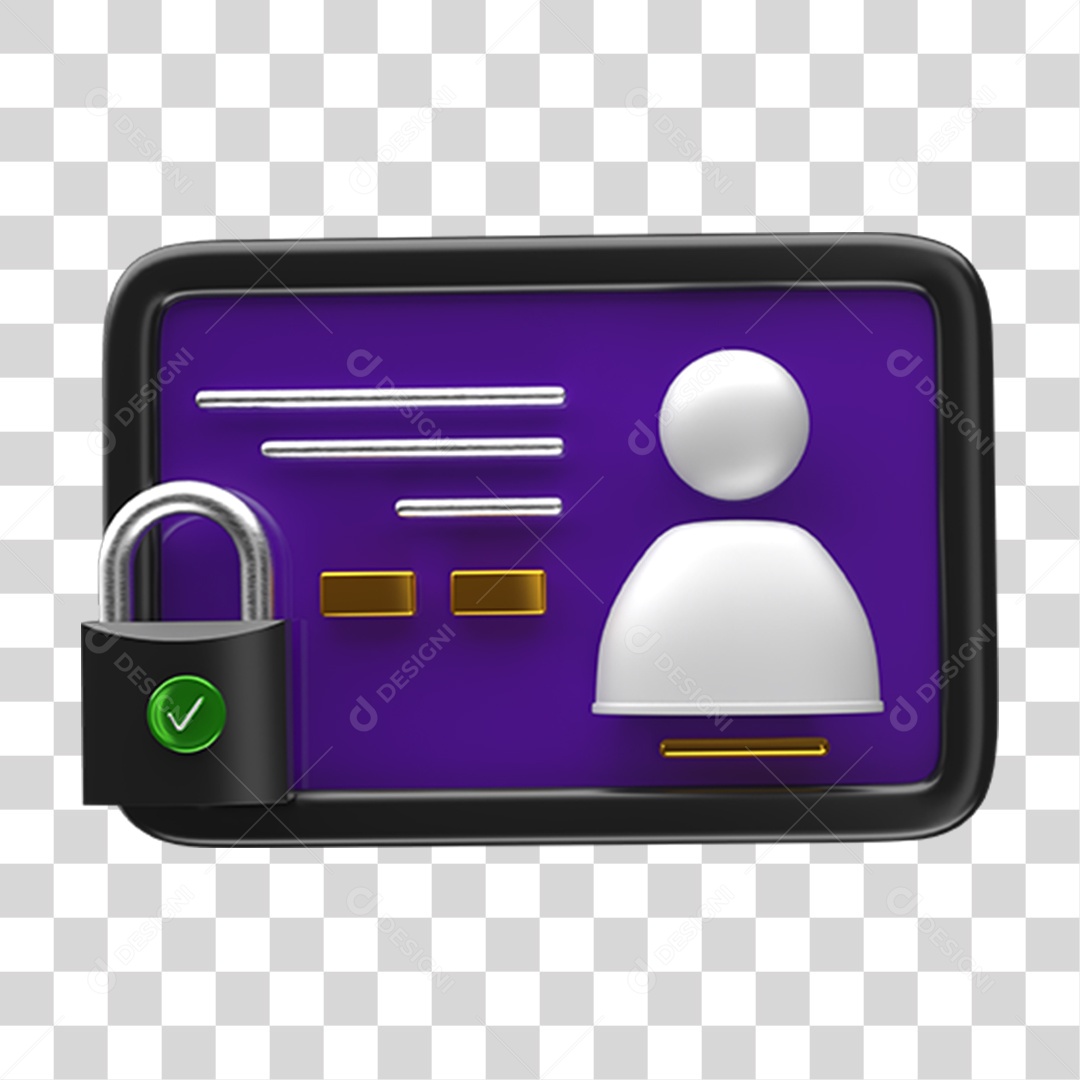 Ícones Cartão de Acesso Cadeado PNG Transparente