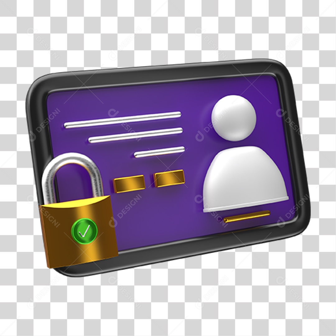 Ícones Cartão de Acesso Cadeado PNG Transparente